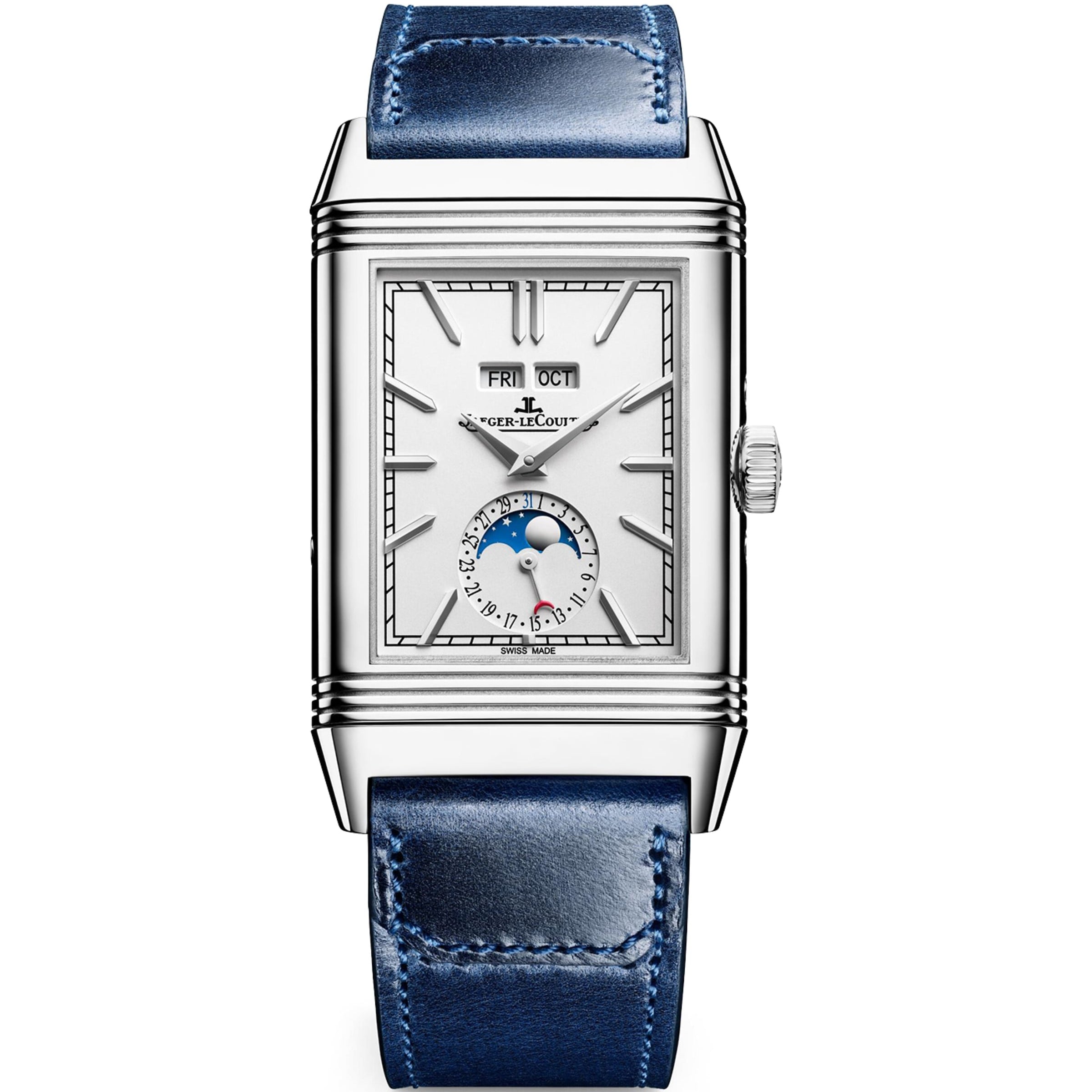 Stainless Steel Reverso Tribute Duoface Calendar Watch 29.9mm