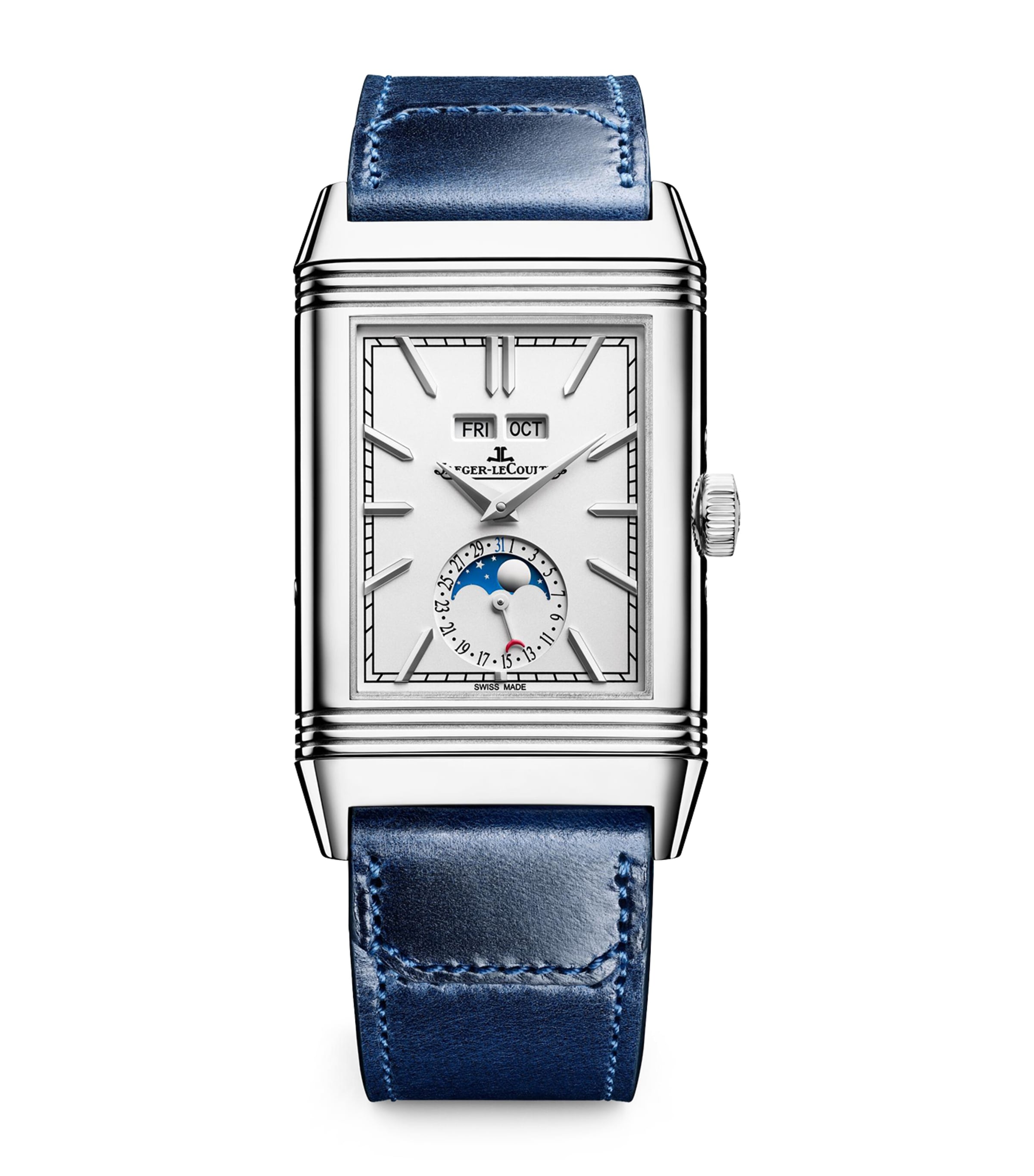 Stainless Steel Reverso Tribute Duoface Calendar Watch 29.9mm