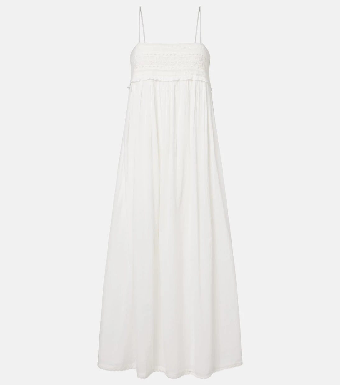 Posse - Danielle lace-trimmed cotton midi dress