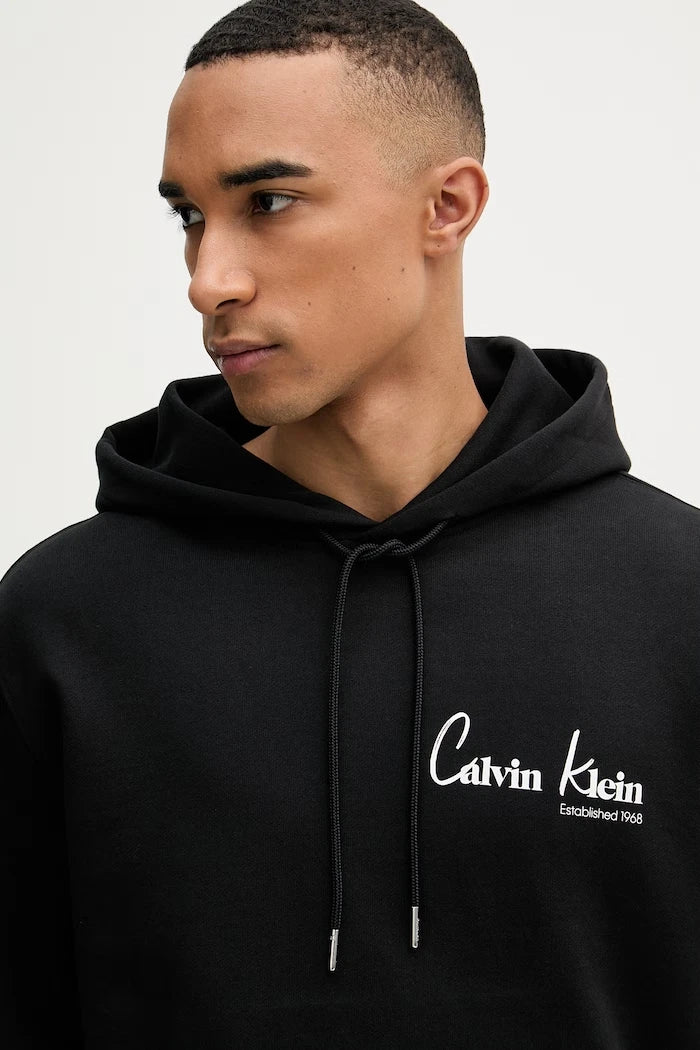 Calvin Klein Jeans Erkek Kapüşonlu Pamuklu Sweatshirt