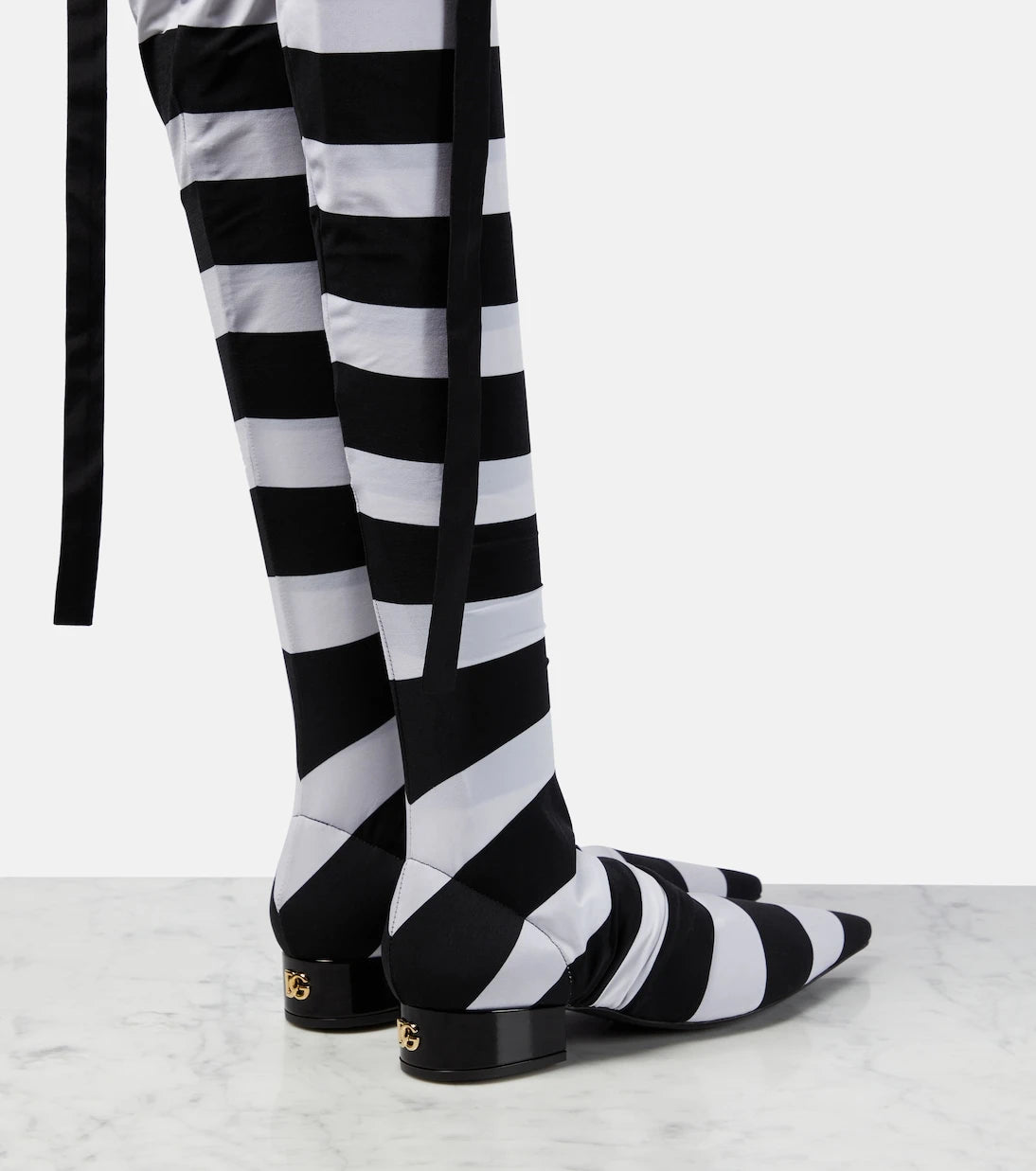 Dolce&Gabbana - Portofino striped over-the-knee boots