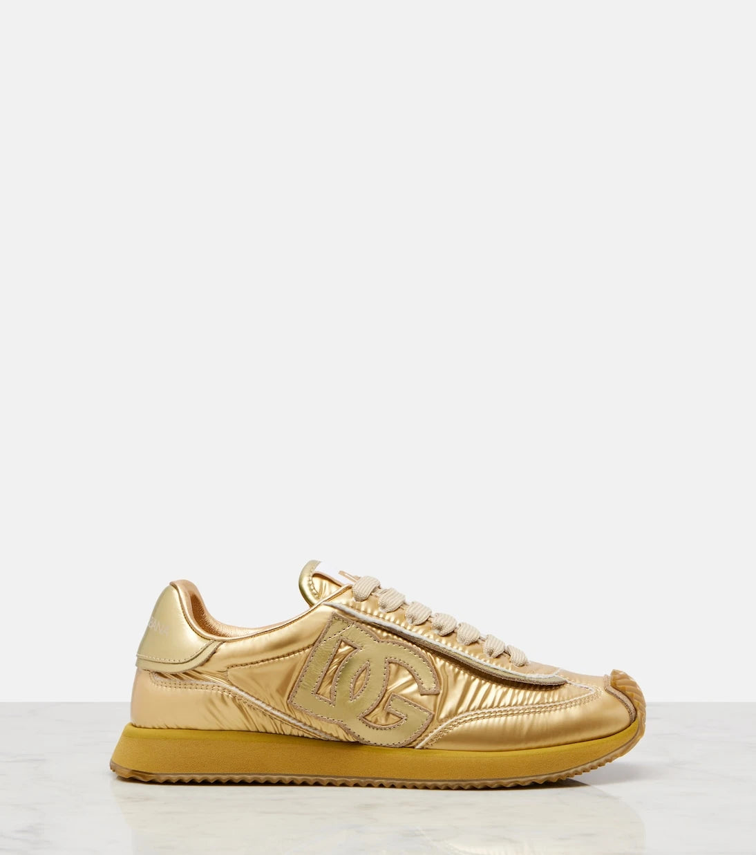 Dolce&Gabbana - DG Cushion metallic leather sneakers