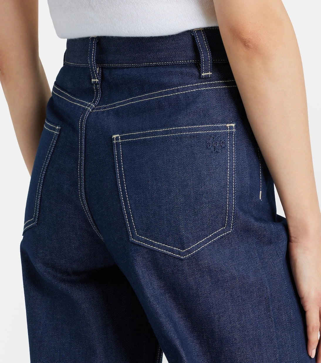 Tory Burch - Monogram wide-leg jeans