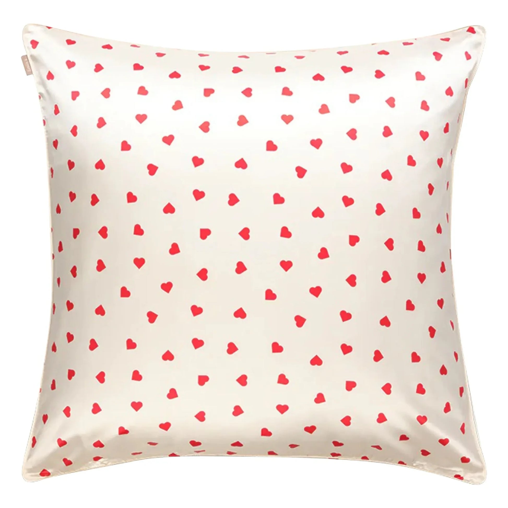 Emily's Pillow - Heart-printed mulberry silk pillowcase  | Cream