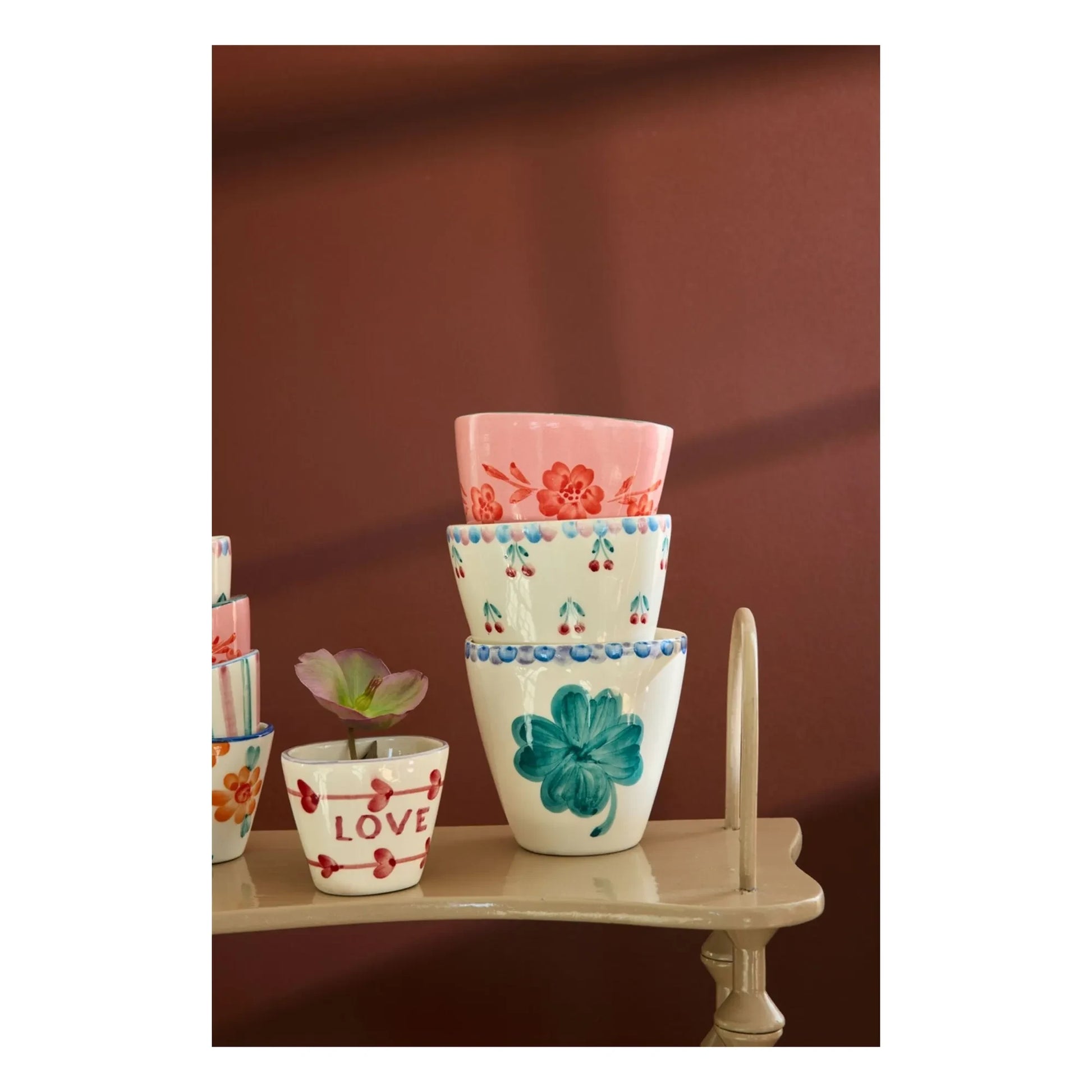 Rice - Ceramic mug Shamrock | Ecru