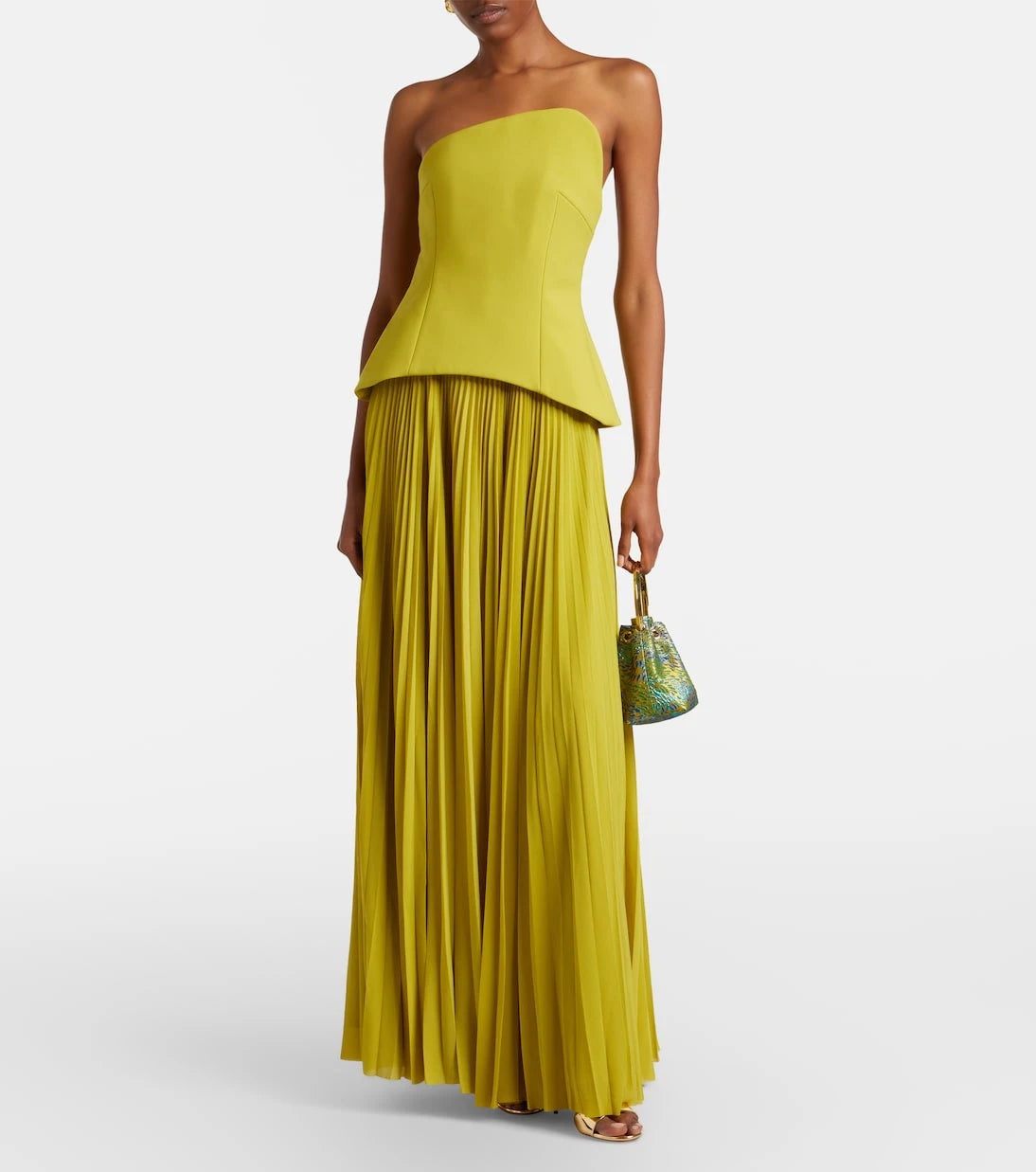 Solace London - Britt plissé maxi dress