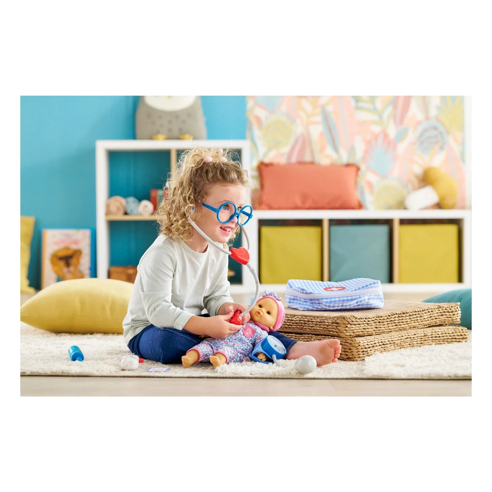 Corolle - Doctor's case and accessories for dolls 30 cm | Light blue
