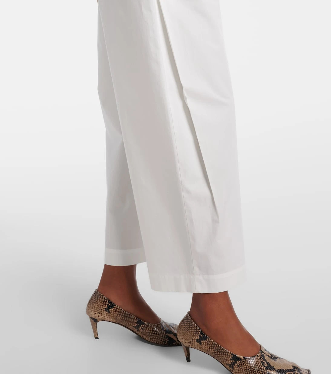 Khaite - Roma cotton poplin wide-leg pants