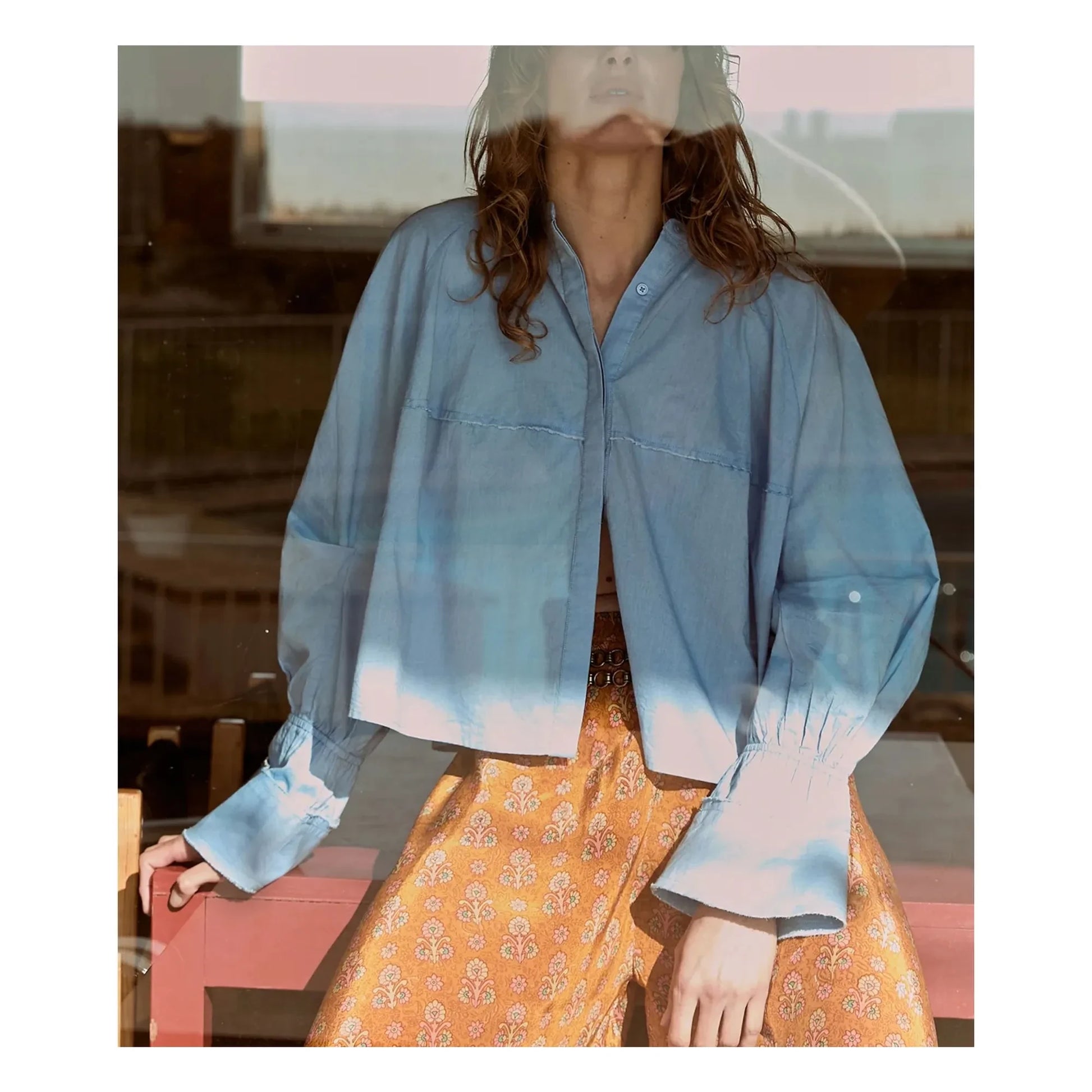 Mes Demoiselles - Soon Cotton Poplin Blouse | Light blue