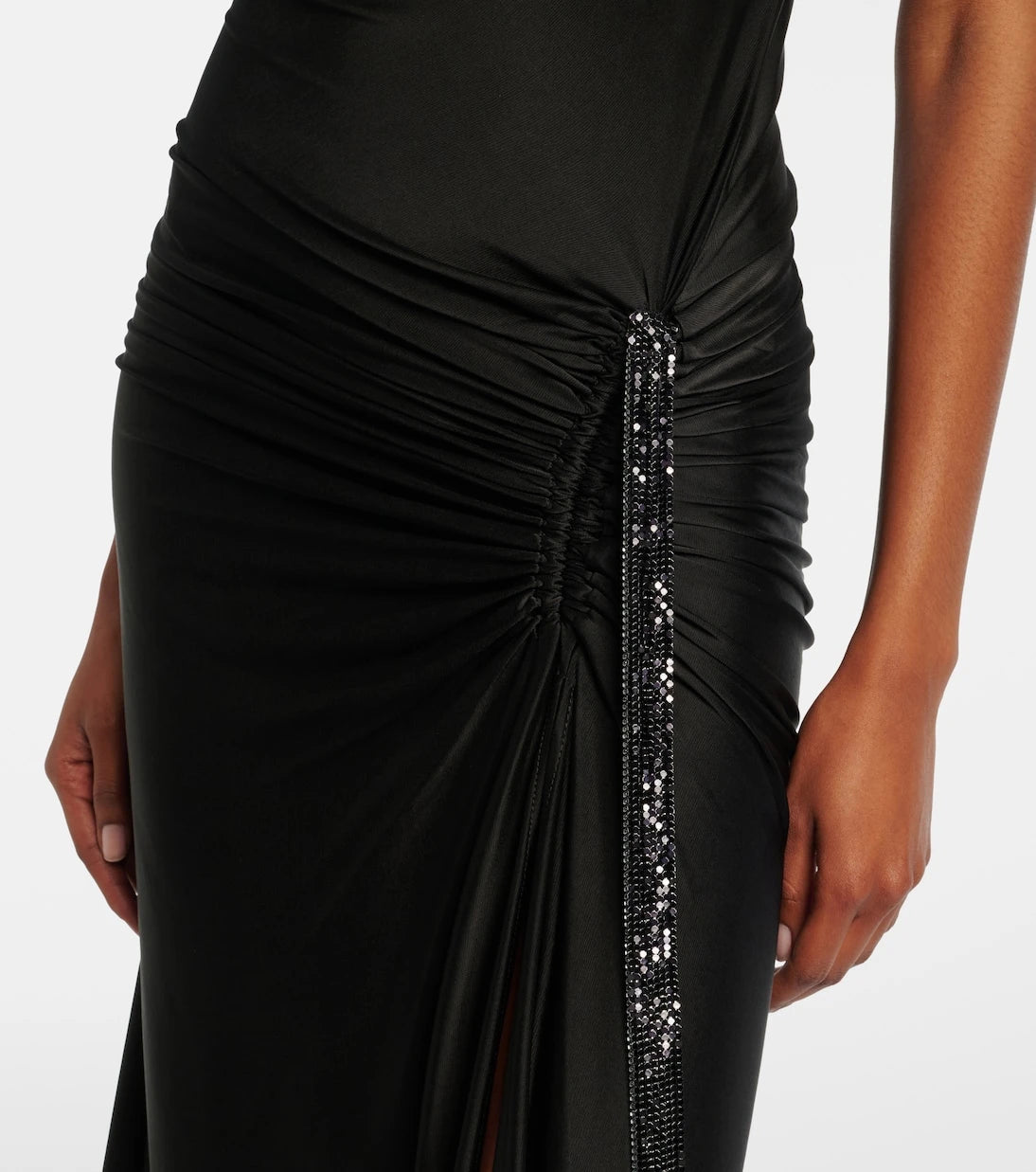 Rabanne - Embellished jersey gown