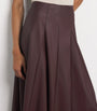 Burgundy Faux Leather Nocera Maxi Skirt