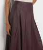 Burgundy Faux Leather Nocera Maxi Skirt