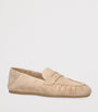Stuart Weitzman Beige Suede Brooks Loafers