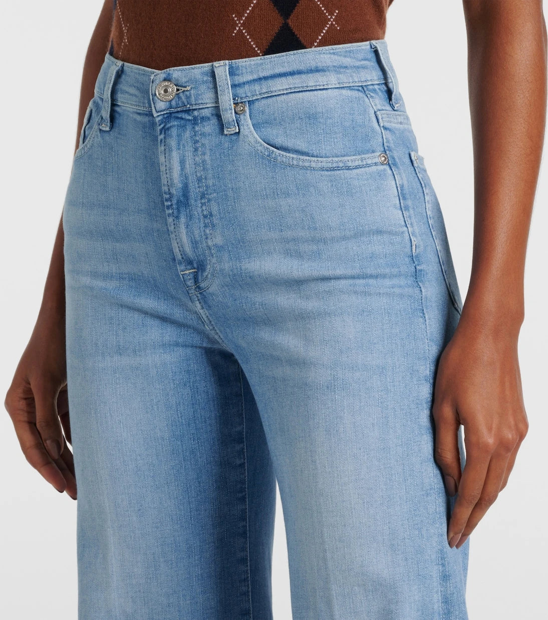 7 For All Mankind - High-rise wide-leg jeans