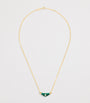 Yellow Gold, Diamond and Malachite Karma N*93 Necklace