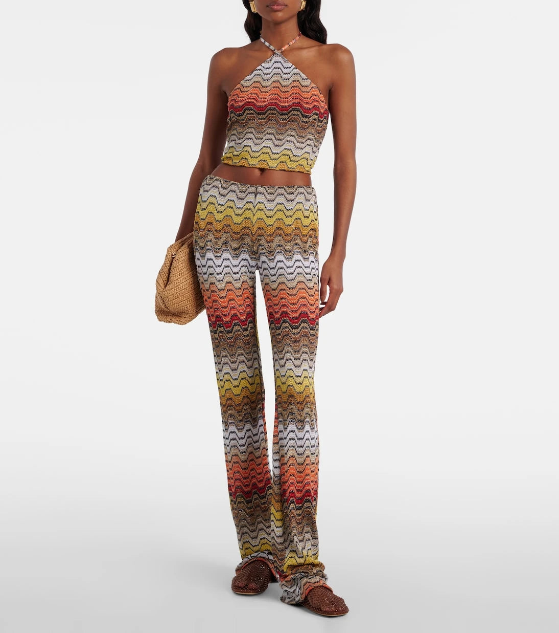 Missoni - Wave halterneck lamé top