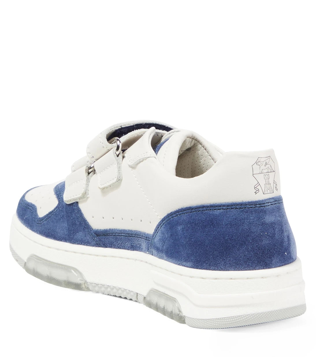 Brunello Cucinelli Kids - أحذية رياضية جلدية مُزيّنة بالشمواه