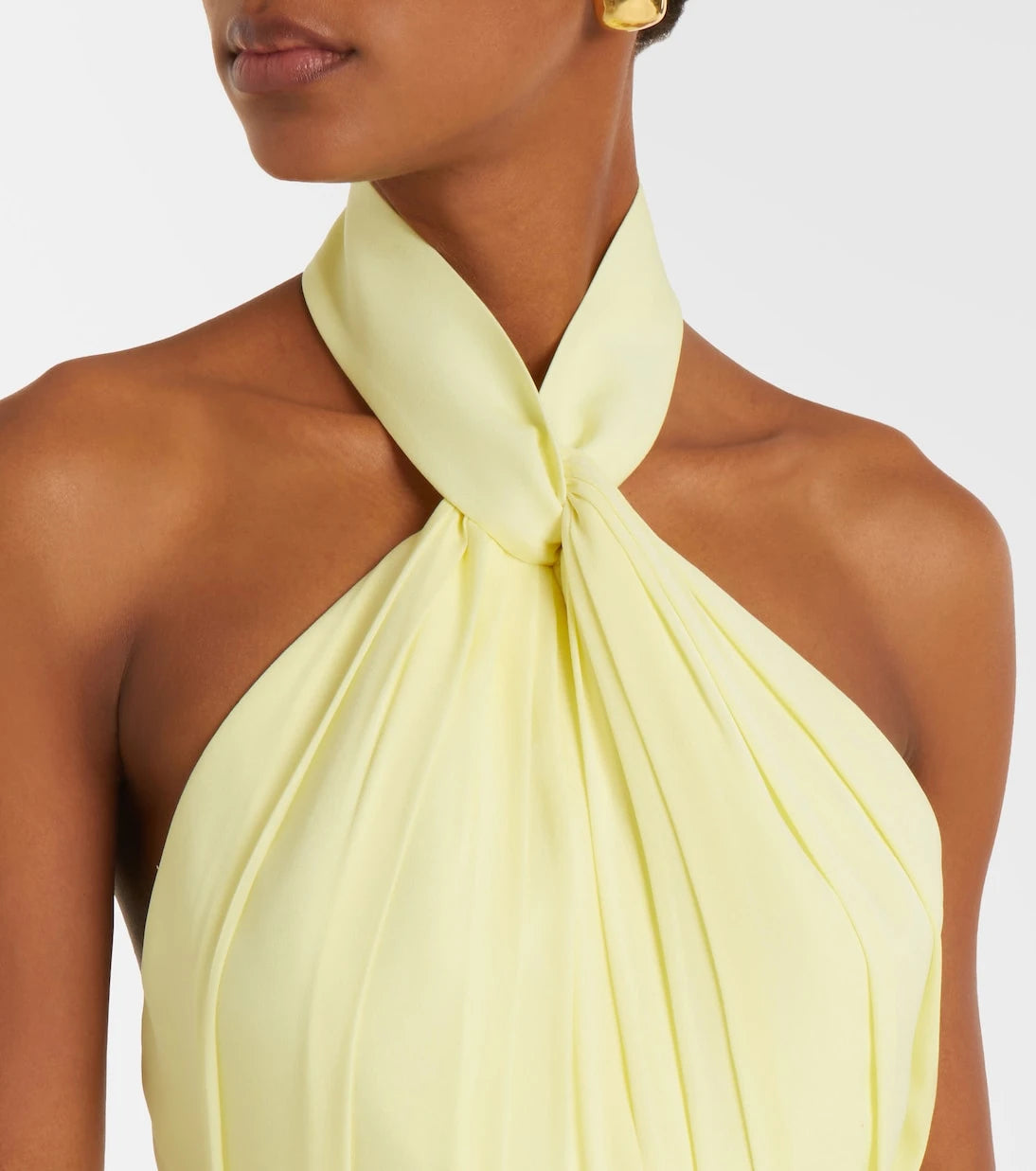 Elie Saab - Halterneck silk-blend midi dress