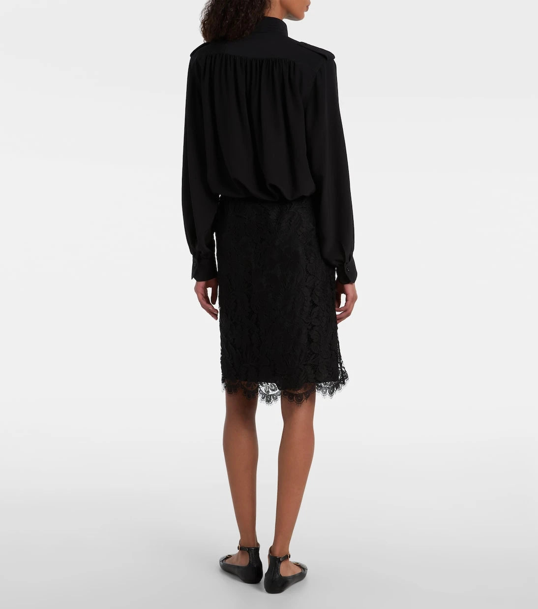 Chloé - Floral cotton-blend lace miniskirt