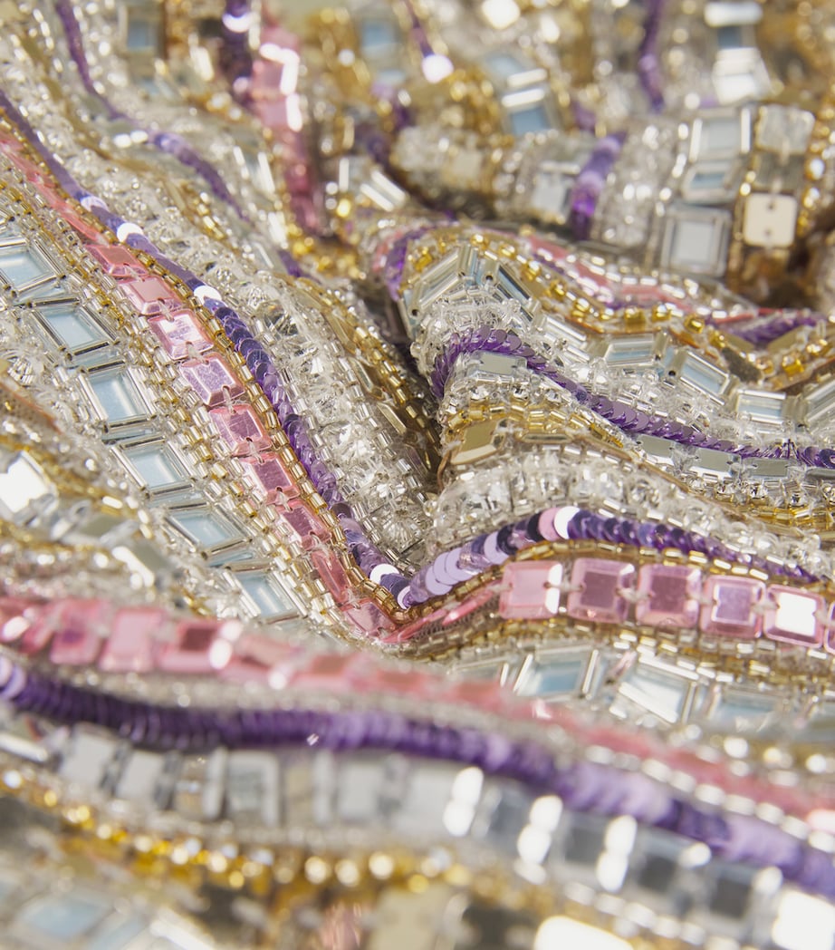 Silver Embellished Nancy Mini Dress