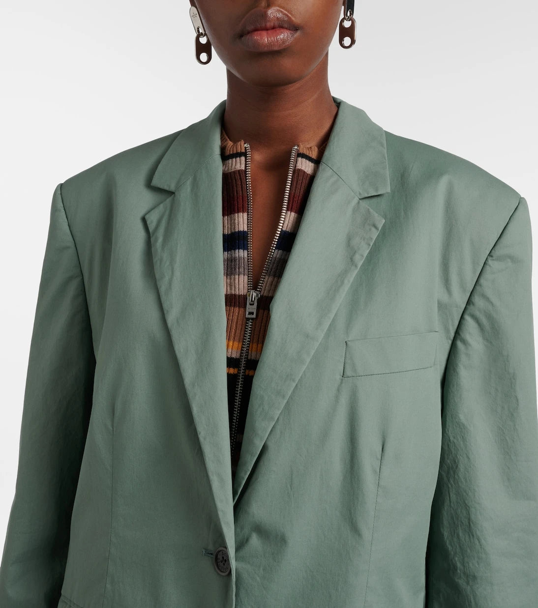 Acne Studios - Scarf-detail oversized cotton twill blazer