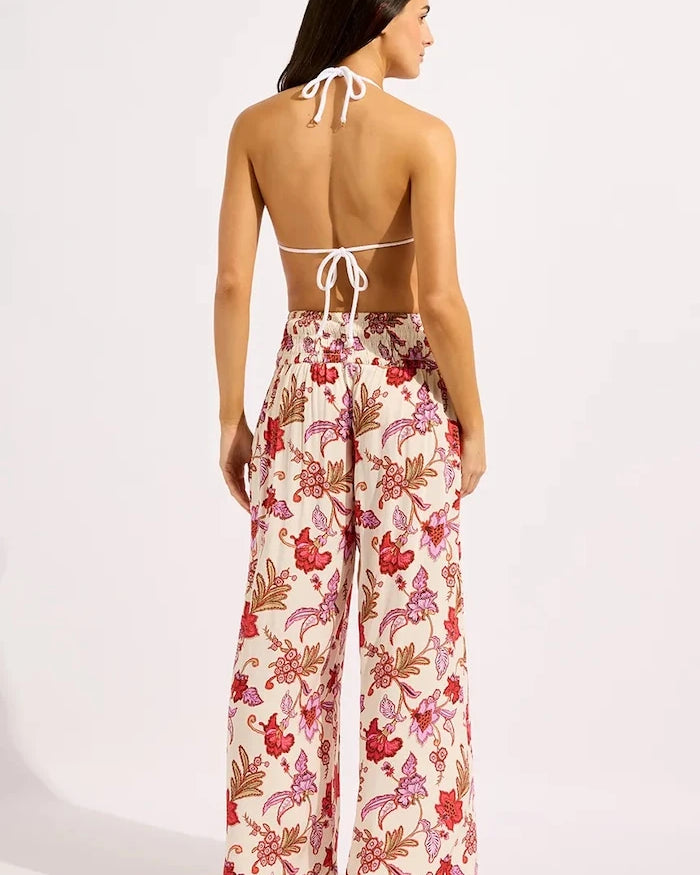 Seafolly Kadın Shirred Waist Wrap Plaj Pantolonu