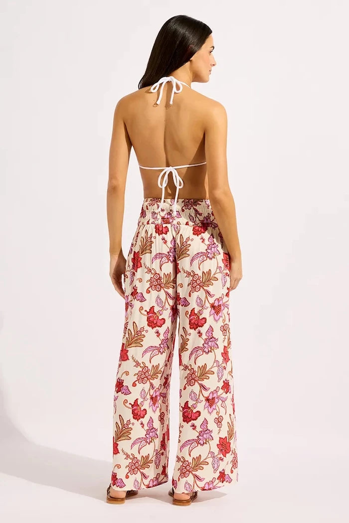 Seafolly Kadın Shirred Waist Wrap Plaj Pantolonu