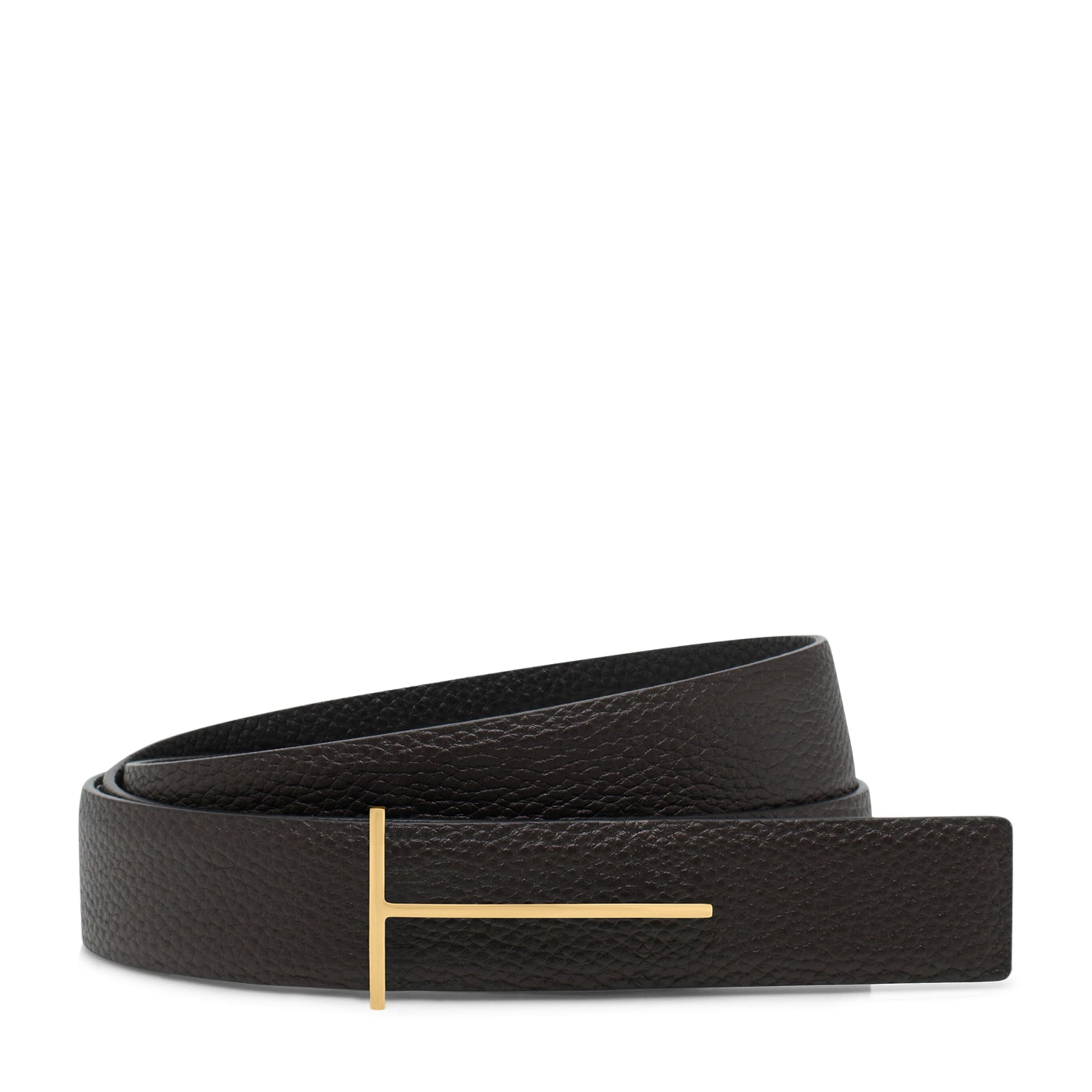 Calf Leather Slim T Belt