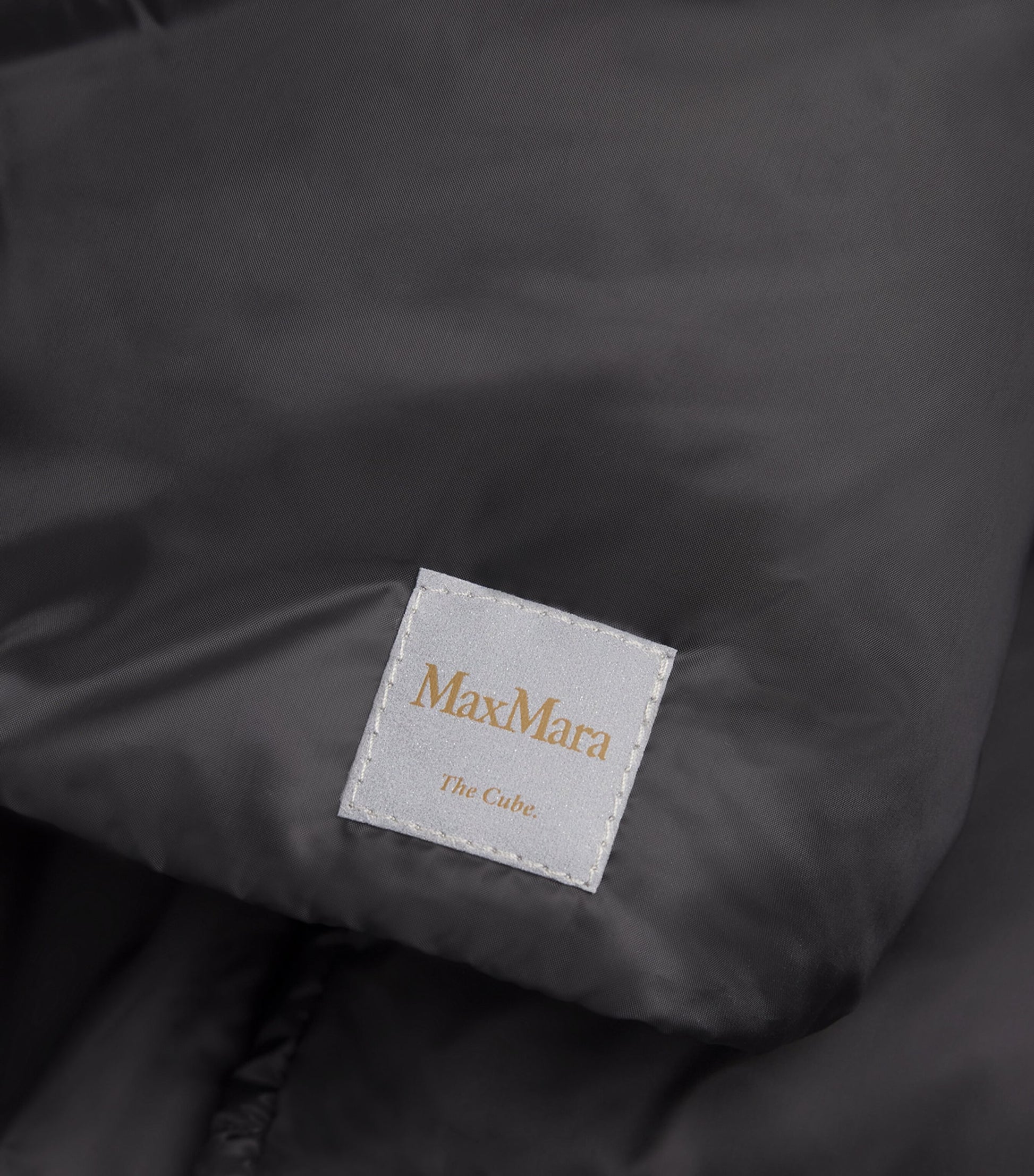 Max Mara Black Down Quilted Longline Jacket