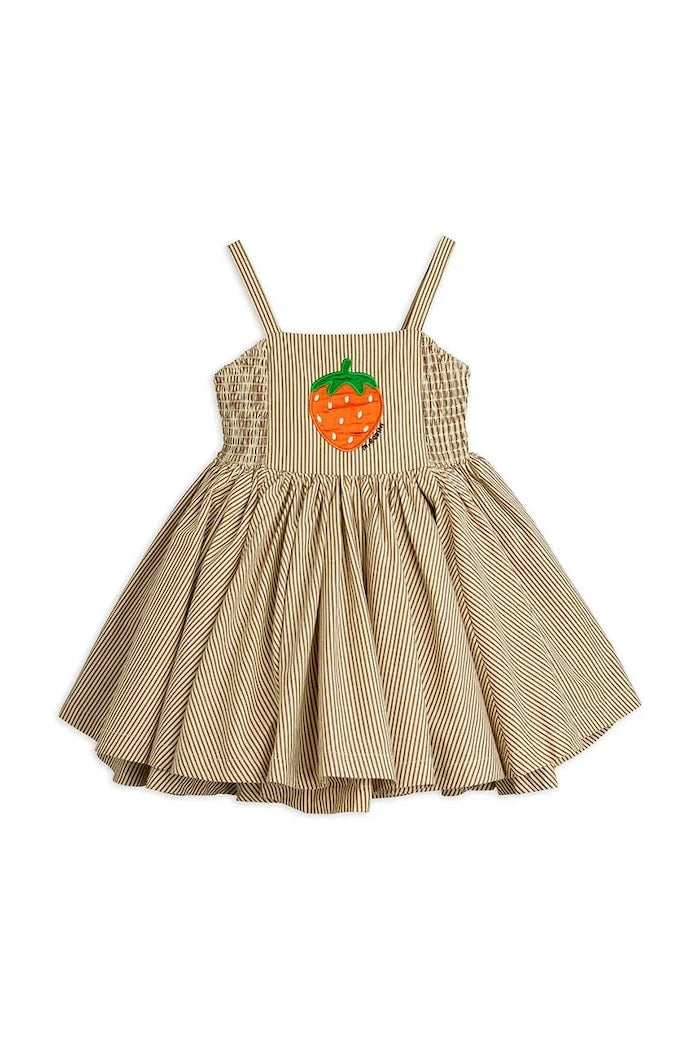 Mini Rodini разкроена рокля от памук Poplin