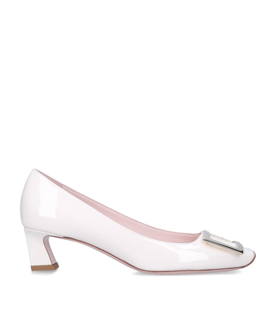 Roger Vivier Beige Patent Decolleté Belle Vivier Pumps 45
