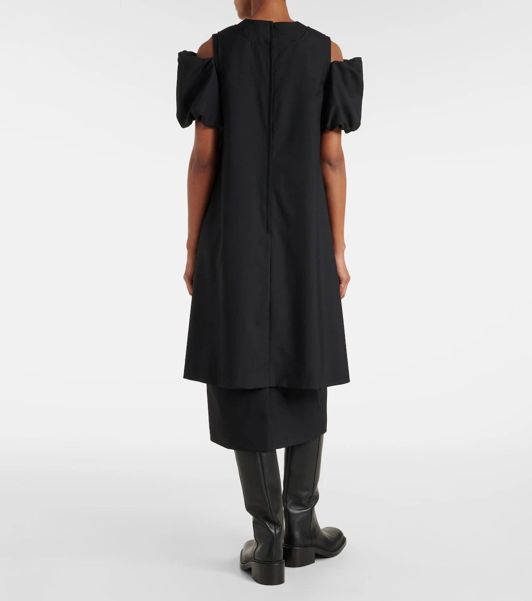 Noir Kei Ninomiya - Cutout wool midi dress