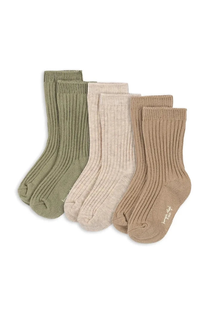Konges Sløjd Çocuk Çorapları 3'lü RIB SOCKS
