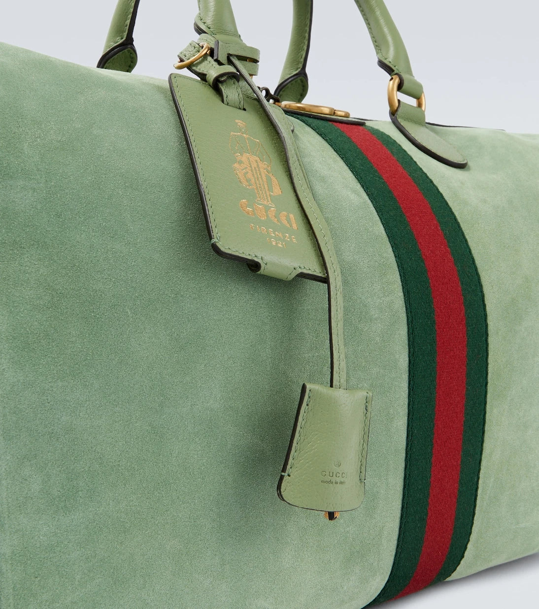 Gucci - حقيبة غوتشي سافوي دافل متوسطة من جلد الشمواه