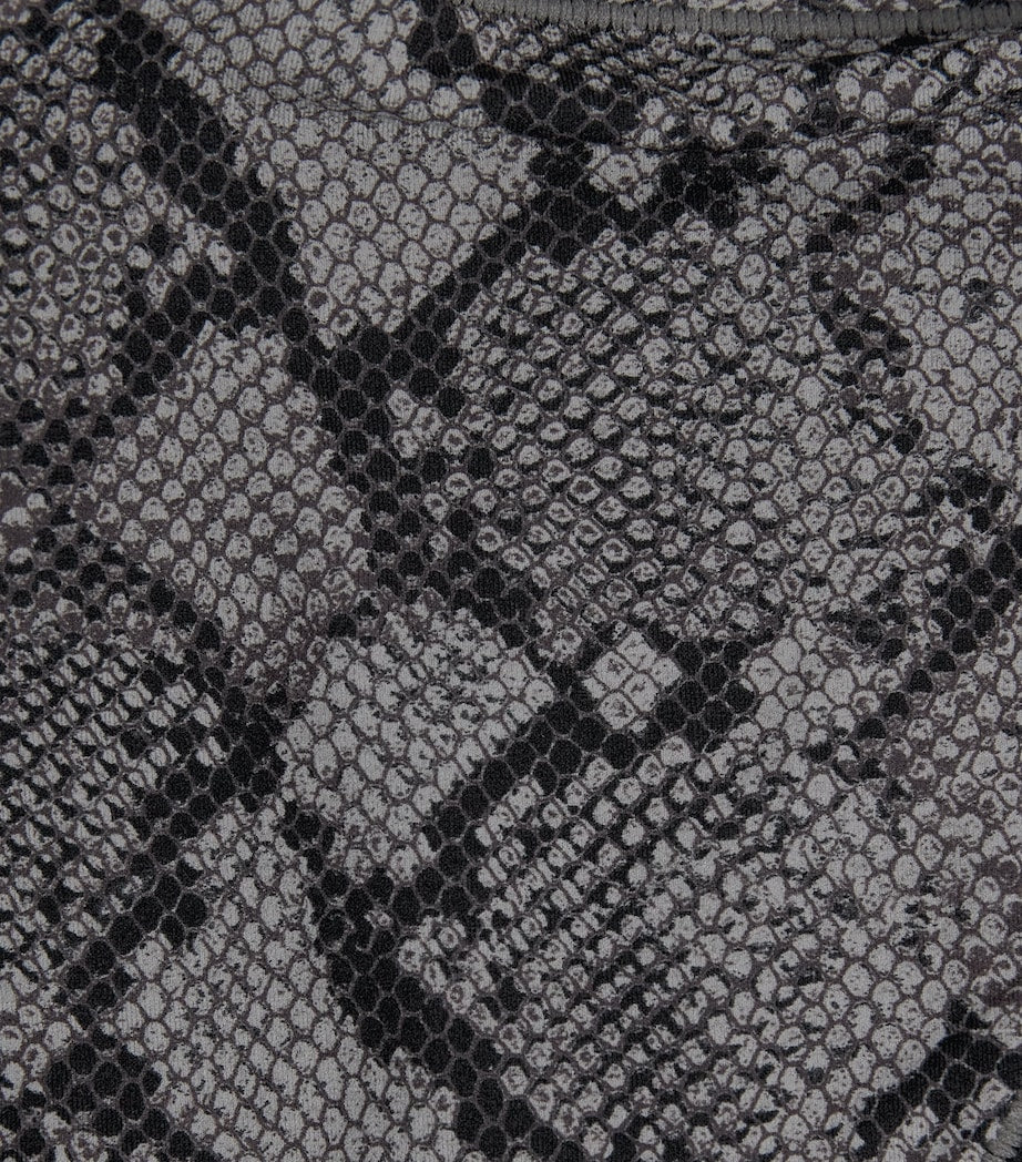 Skims Grey Fits Everybody Snakeskin Print Thong