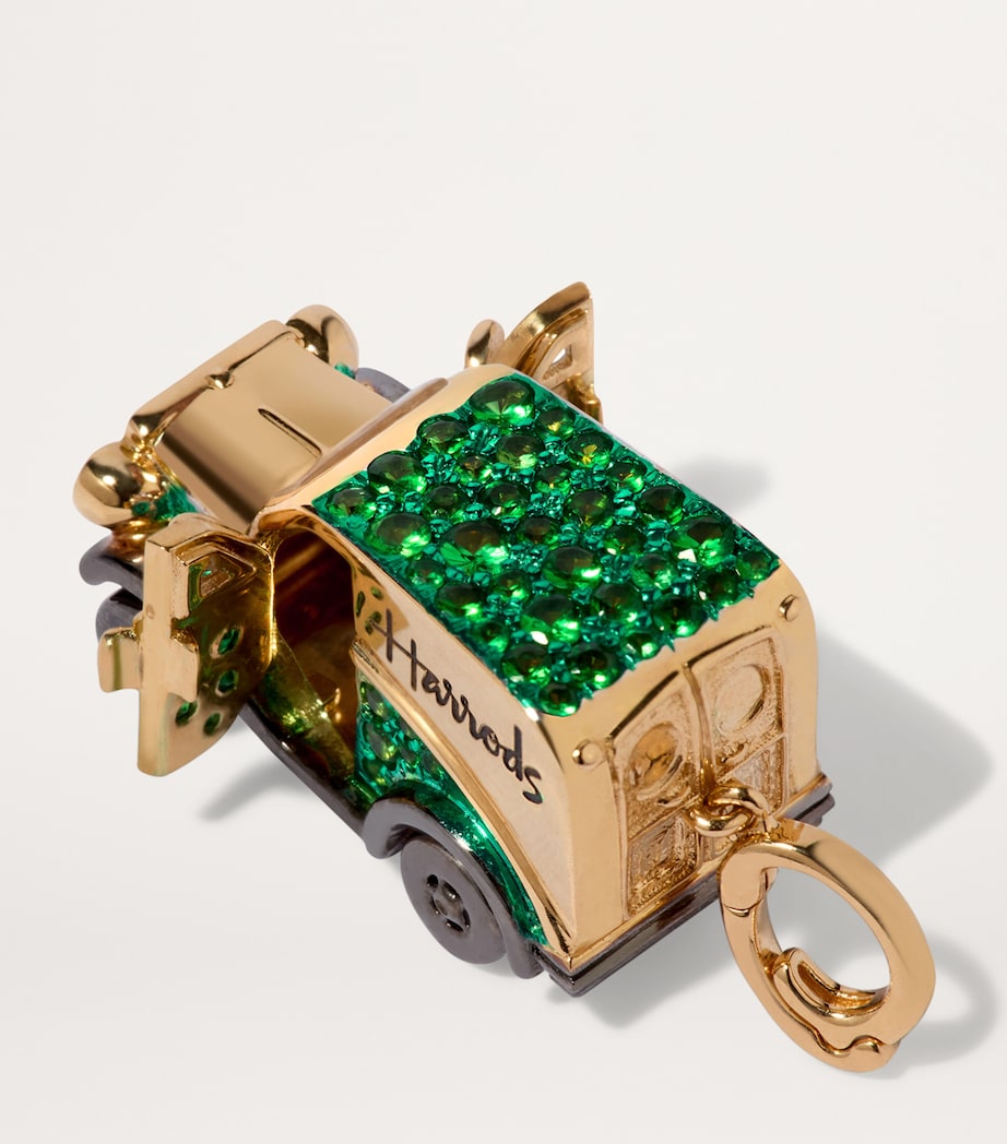 Annoushka Yellow Gold, Tsavorite and Diamond Harrods Delivery Van Charm Pendant