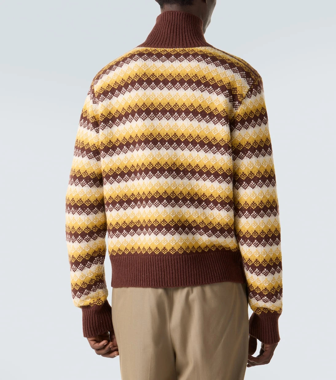 Auralee - Cashmere and wool jacquard cardigan