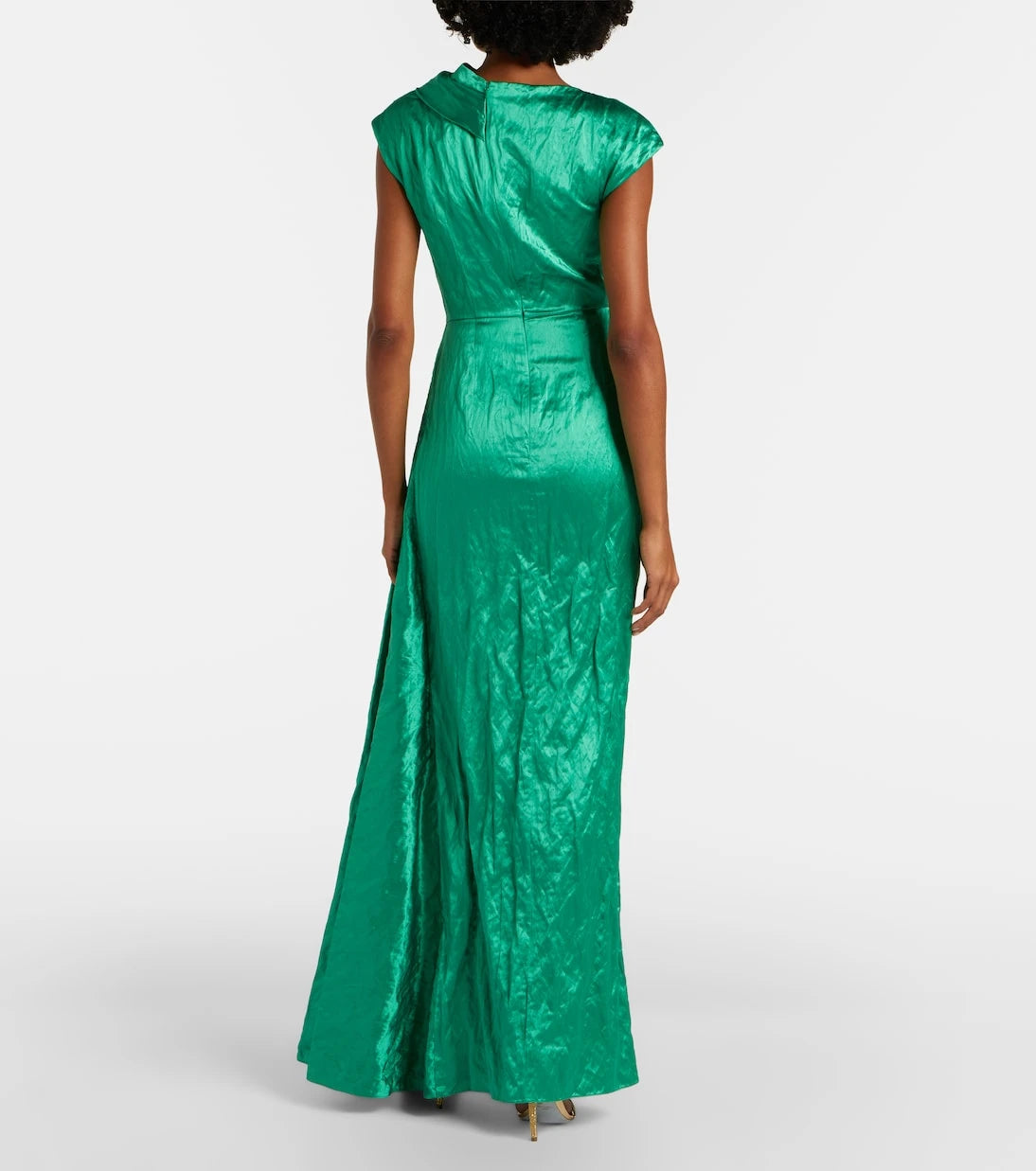 Erdem - Draped embellished satin gown