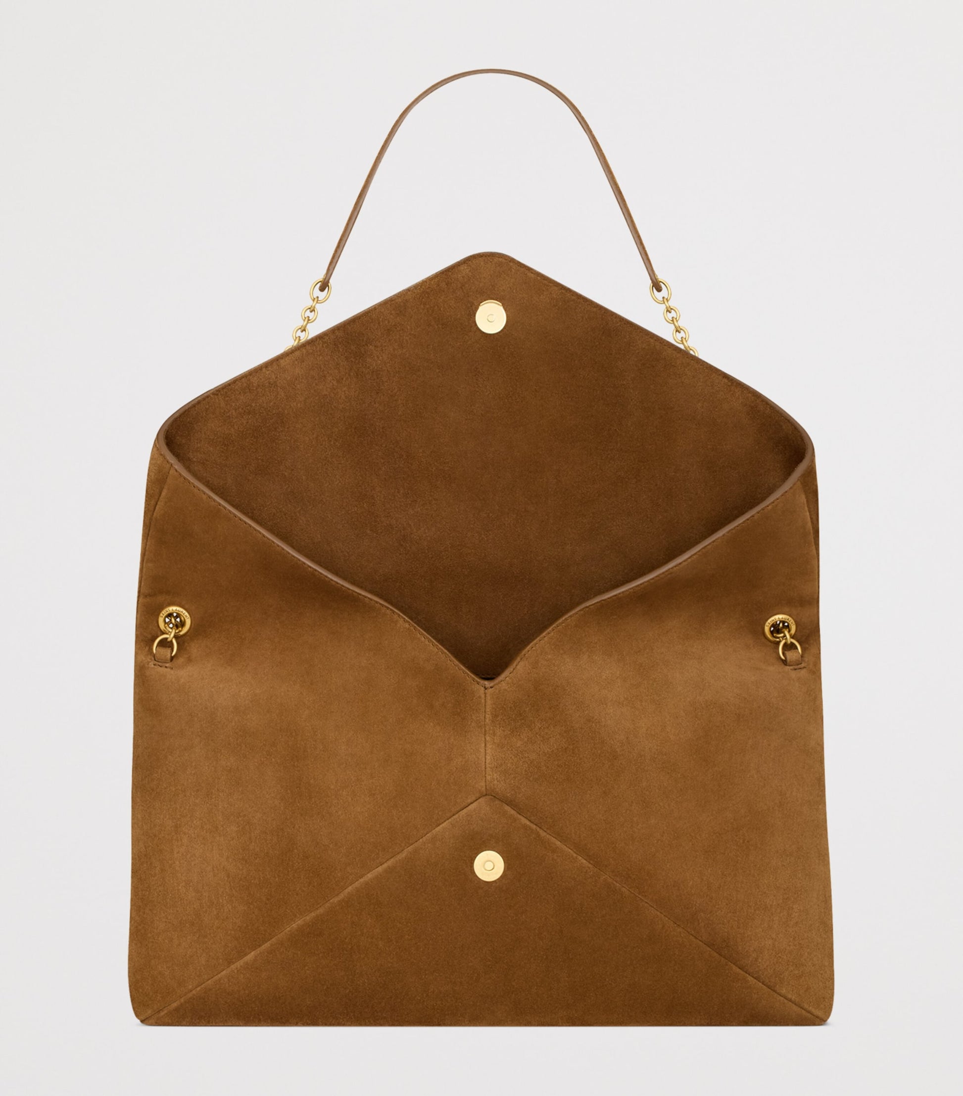 Saint Laurent Beige Extra Large Cassandre Envelope Chain Wallet