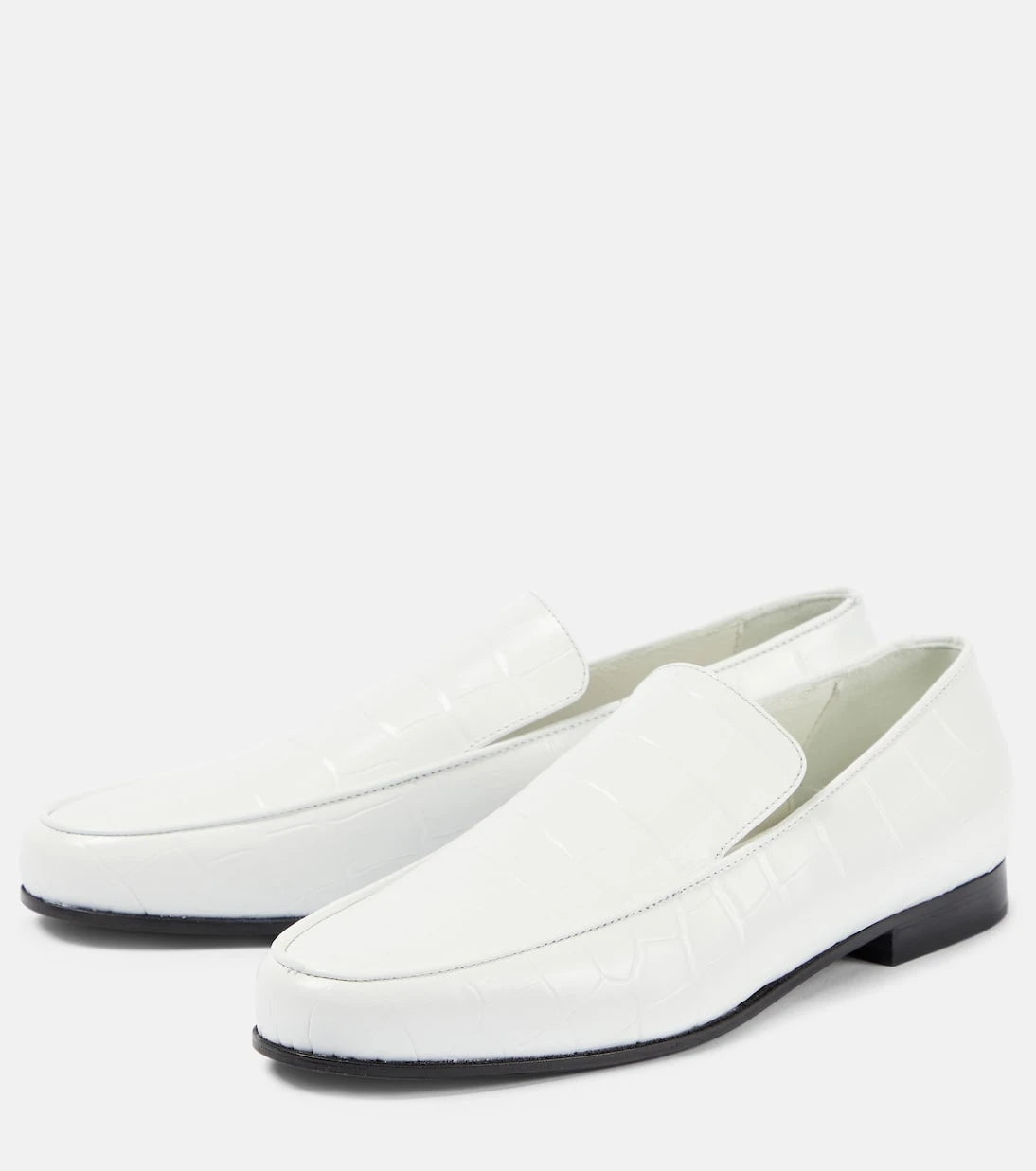 Toteme - The Oval croc-effect leather loafers