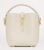 Saint Laurent White Mini Leather Le 37 Bucket Bag