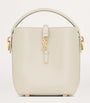 Saint Laurent White Mini Leather Le 37 Bucket Bag