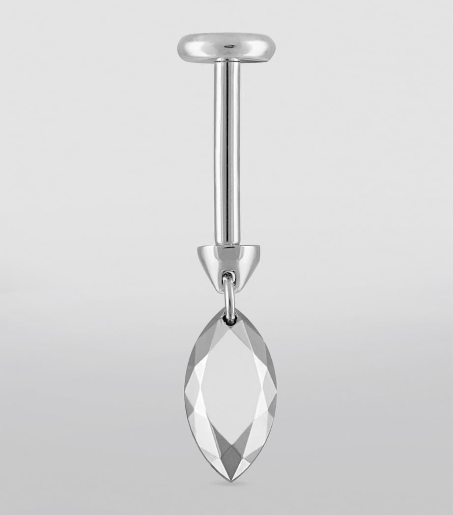 Faceted Marquise Threaded Charm Single Earring (6.5mm)