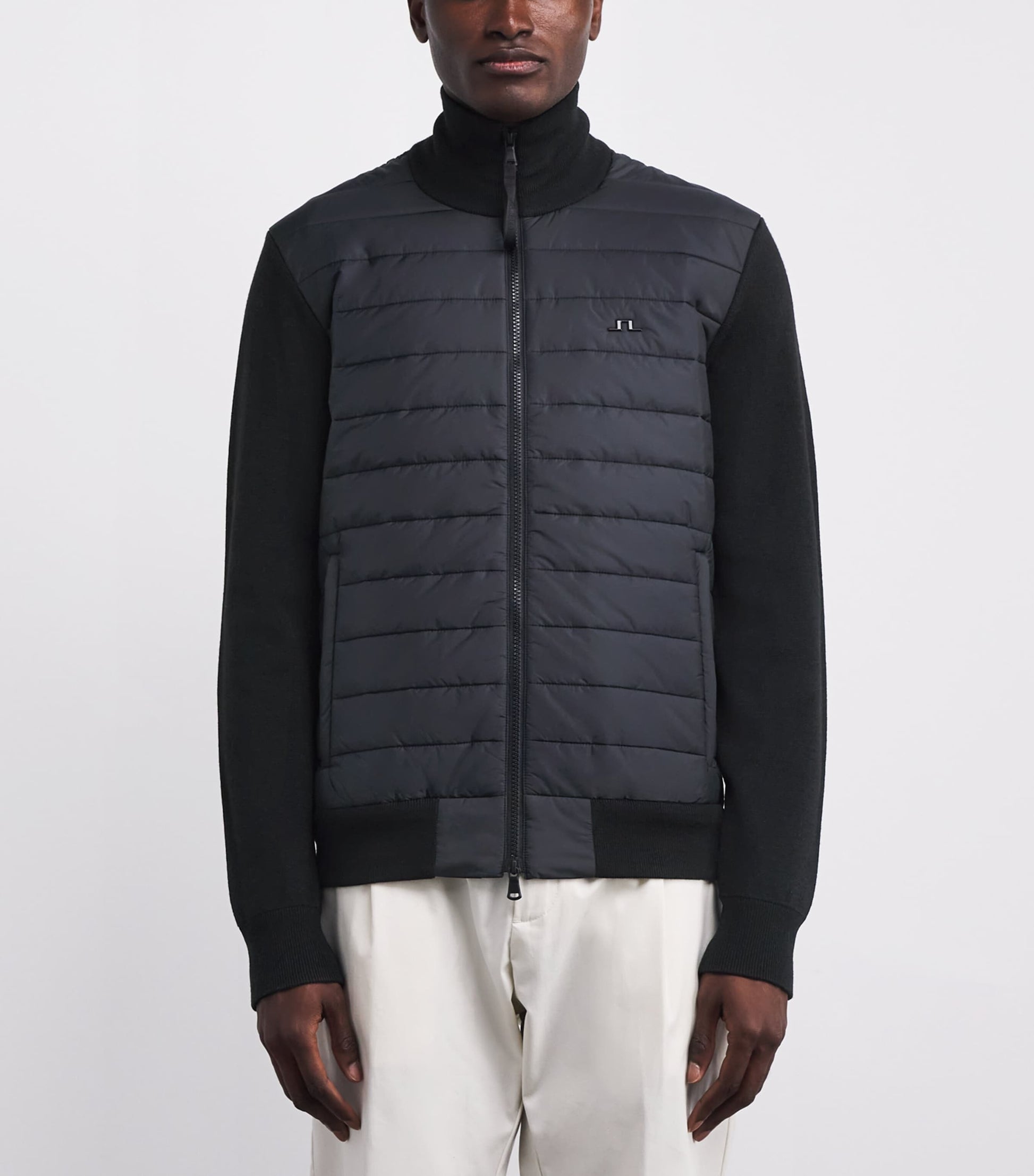 J Lindeberg Black Wool-Blend Bodie Jacket