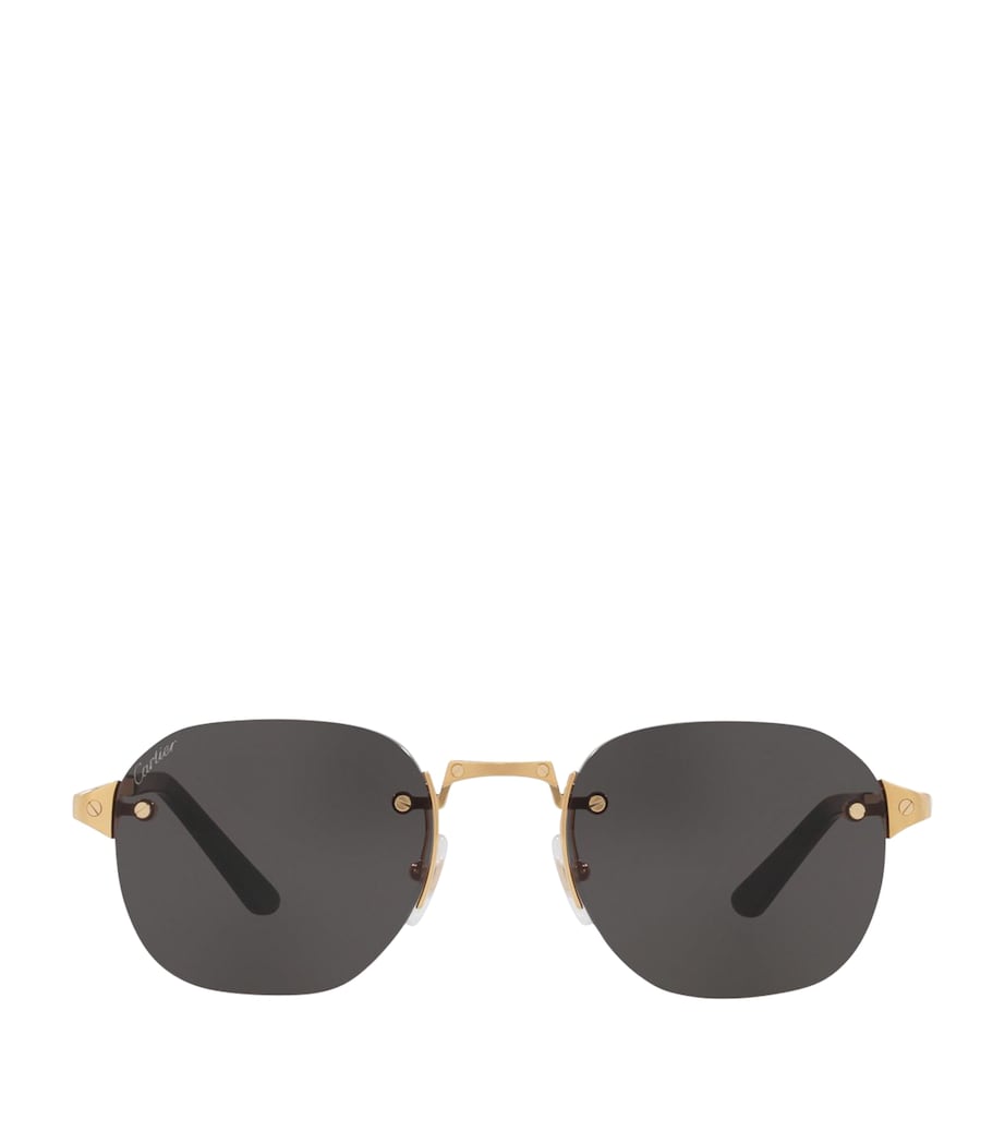 Santos de Cartier Round Sunglasses