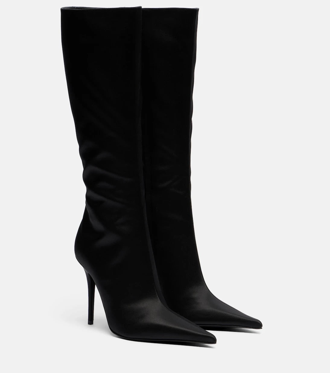 Amina Muaddi - Barbara satin knee-high boots
