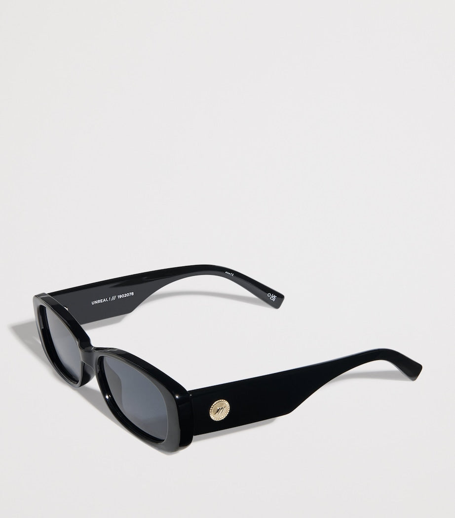 Unreal! Rectangular Sunglasses SHINY BLACK