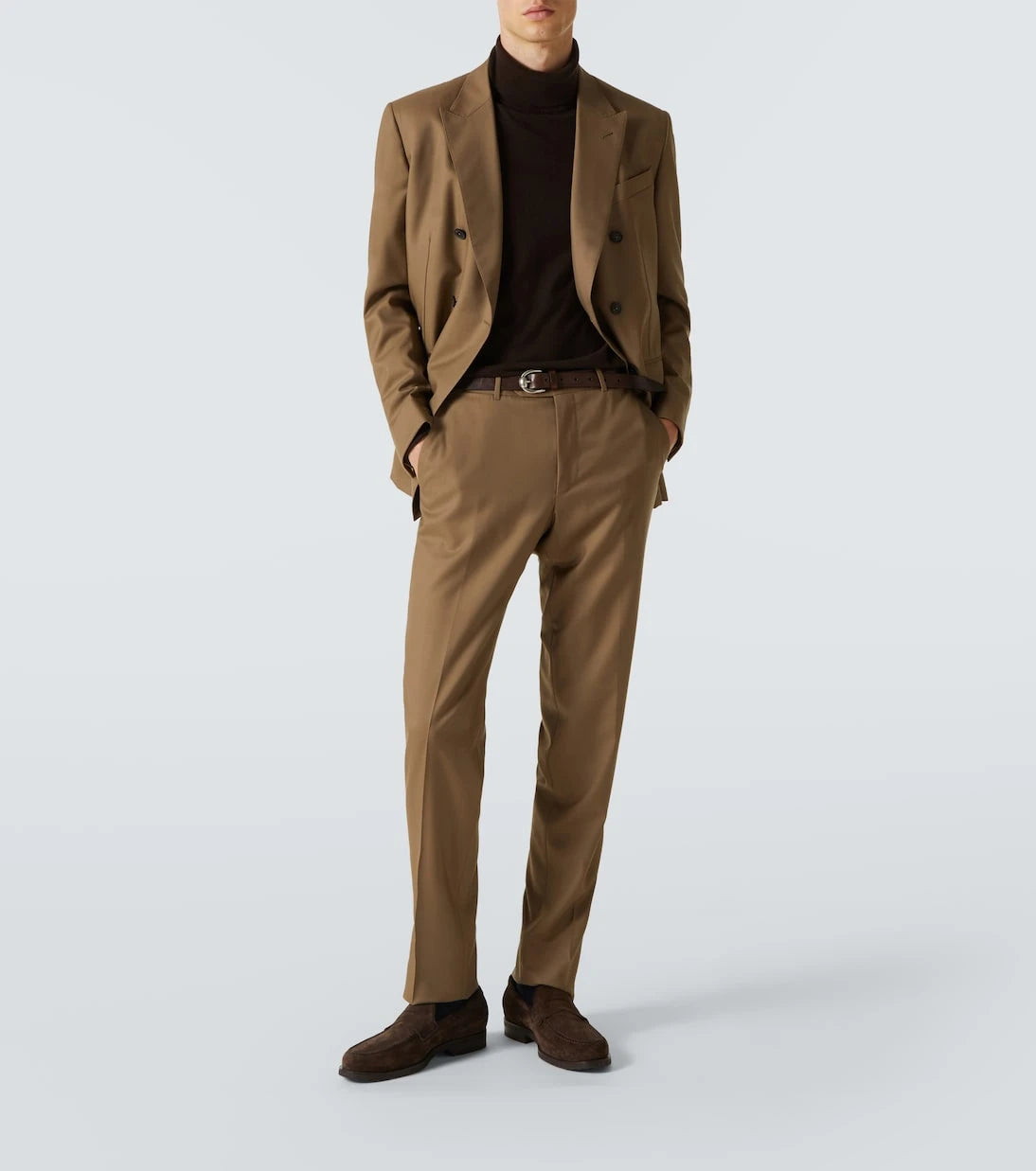 Zegna - Double-breasted wool twill suit