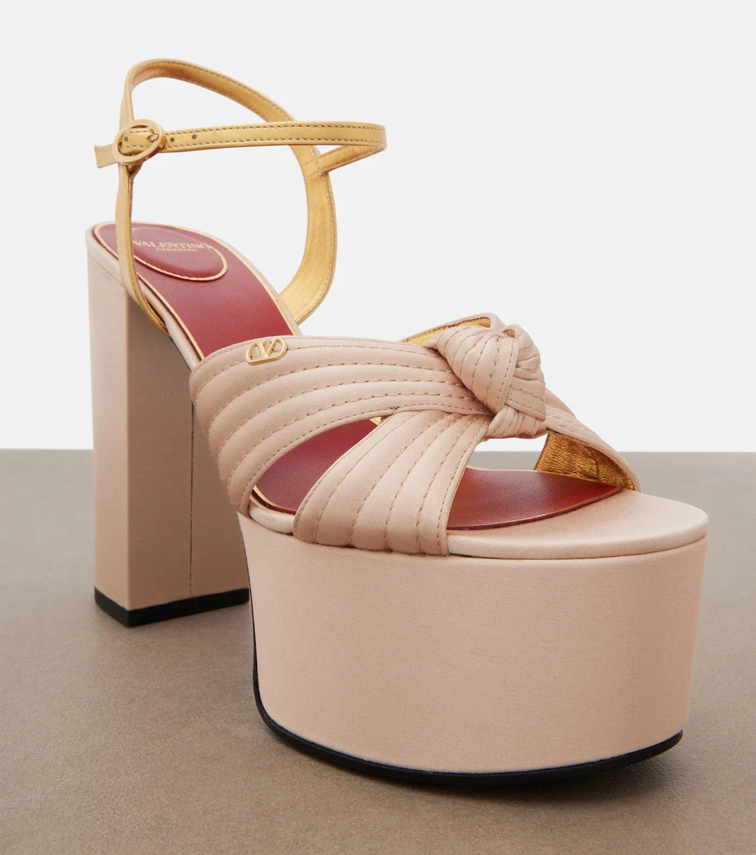 Valentino Garavani - Crasher satin platform sandals