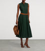 Ralph Lauren Collection Green Linen Sleeveless Midi Dress